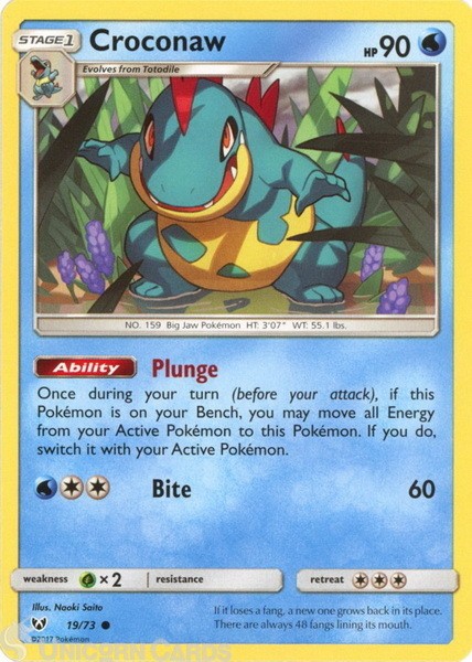 Croconaw 19/73 : Common Mint/Near Mint Pokemon Card : SM3.5: Shining Legends