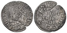 SC. Spain-Felipe II 1554-1598 Nápoles. Argent 2,91 g. Rare. Fissure de frappe