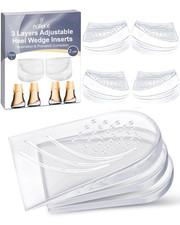 2 Pairs Foot Supination Correction Insoles, 3 Layers Adjustable Silicone Medial