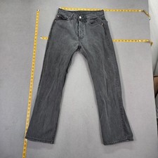 Vintage Levis 501 Jeans Mens Gray Straight Button Fly Made USA 90s Fits 28x28