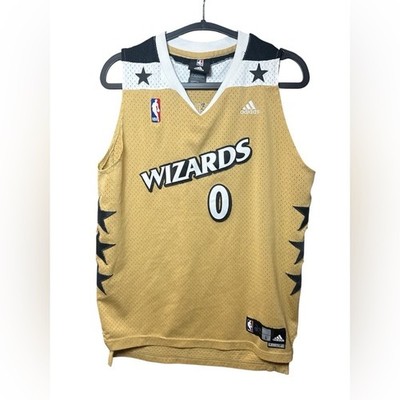Adidas NBA Washington Wizards Gilbert Arenas #0 Youth L Gold Jersey