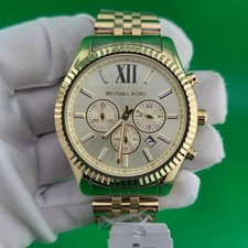 MICHAEL KORS MK8281 MENS WATCH GOLD STRAP & GOLD DIAL WITH GOLD CASE GENUINE