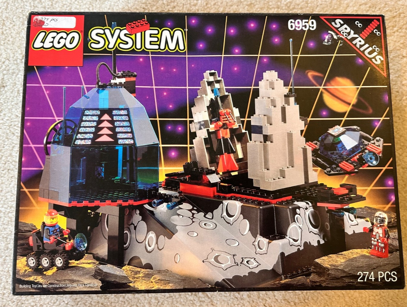 Vintage Lego Spyrius sets 6959 - Lunar Launch Site & 1714 - Surveillance Scooter
