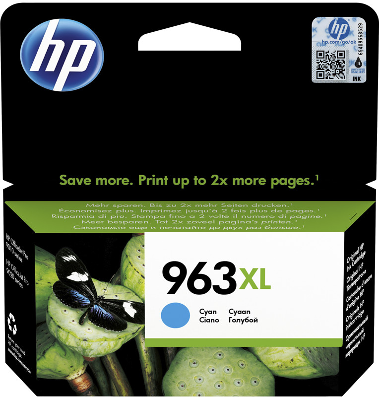 Cartouche encre HP 963 XL cyan pour imprimer rapports d'activité sans trace