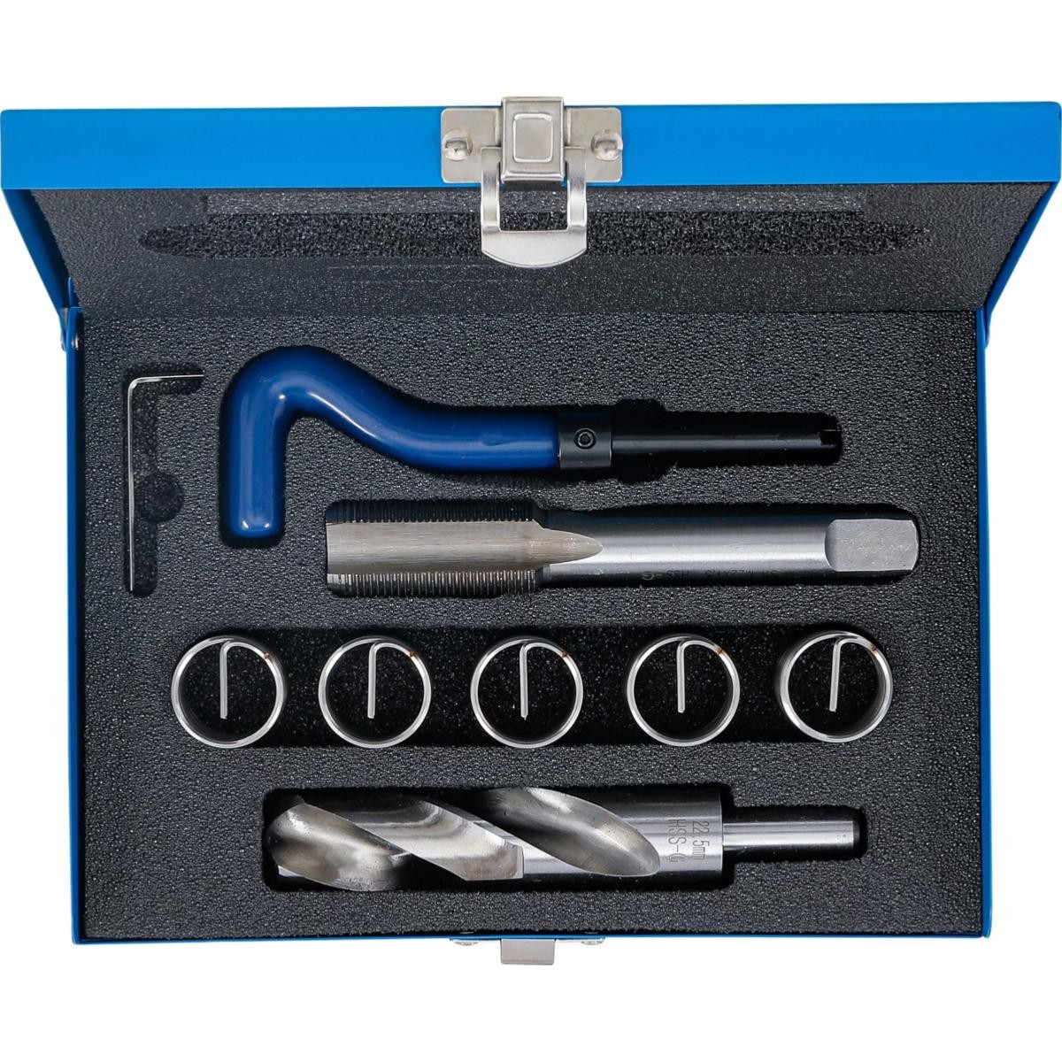 Kit filets rapportés M22 x 150 type Helicoil pour réparer un taraudage usé sur bloc moteur
