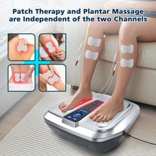 Heated EMS Foot Massager Leg Circulation Stimulator TENS Machine Blood Booster