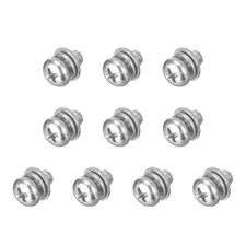 10Pcs M5 x 8mm 304 Stainless Steel Phillips Pan Head Machine Screws Bolts