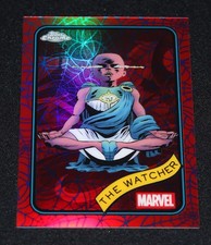 2025 Topps Chrome Marvel The Watcher #28 Red & Blue Spider Web Refractor /62