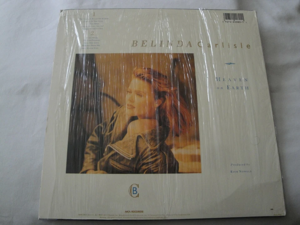 BELINDA CARLISLE heaven on earth VINYL LP ALBUM MCA RECORDS I GET WEAK Foto 2 de 2