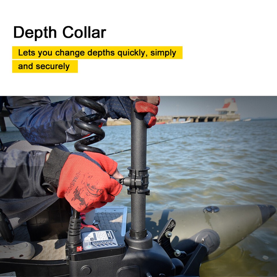 Black Haswing 24V80LBS 54" Bow Mount Trolling Motor&Foot Control&Quick