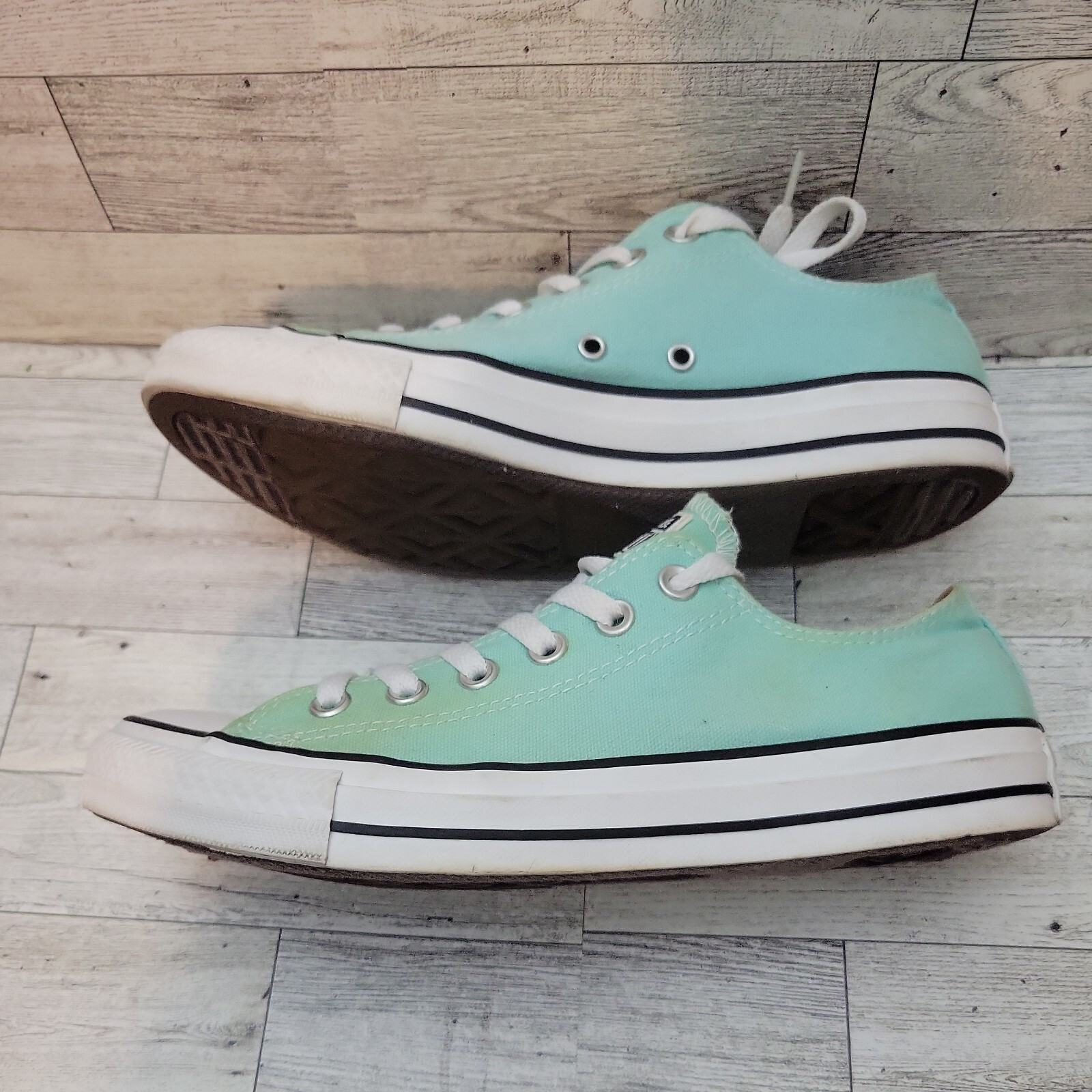 Converse All Star Canvas Sneakers  Size 7 Mens 9 Womens Green  #147142F thumbnail 10