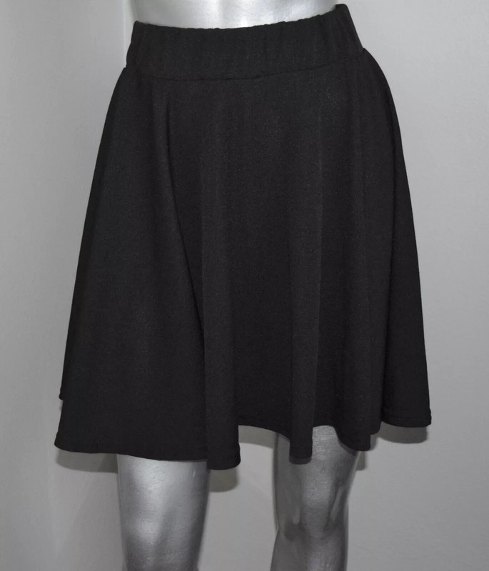 SHEIN CURVE FLARED SKIRT - BLACK - 1XL