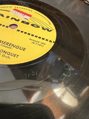 Cha Cha Tea for Two by Johnny Conquet 78 RPM record 1955 Rainbow R-7100 merengue - Picture 5 of 5