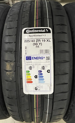 2X NEW CONTINENTAL SPORT 7 225/40/19 XL 93Y 225 40 ZR19 UHP TYRES