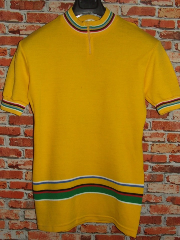 Maillot De Cyclisme Vintage Eroica Années 70, Acrylique, Taille L