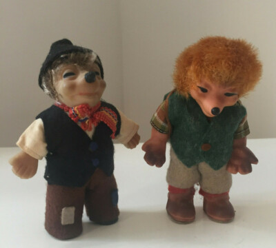 Figurines Hérisson Mecki Steiff – Jouet Ancien Des Années 1970 – Occasion