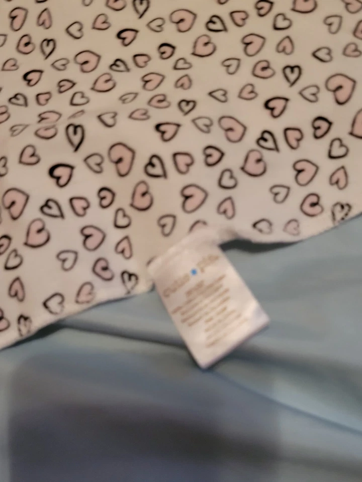 Cutie Pie Manta Bebé Blanco con Corazones Rosa Recibiendo 26 x 30 Foto 4 de 4