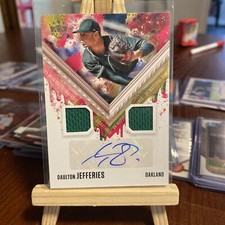 2022 Panini Diamond Kings Daulton Jeffries Dual Relic Auto Rookie Patch Oakland
