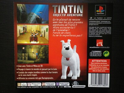 Jeu PS1 Tintin Objectif Aventure – Sony PlayStation 1 – Sans Jaquette Ni Notice
