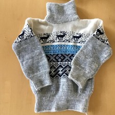 Scandinavian Nordic-Style 'Homemade' Knitted Sweater / Size 5-7yrs/Brand New
