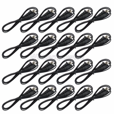 20x Pcs 6ft Slim AC Adapter Power Cord Cable 2-prong for TV COMPUTER PRINTER
