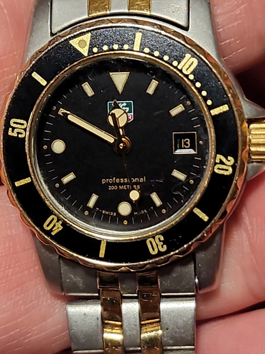TAG HEUER 980.018N 1000 Pro Ladies Quartz Watch Black Gold NEED