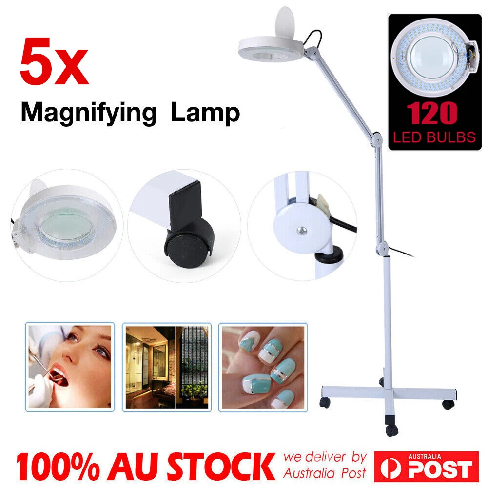 Daylight 120LED 5x Magnifying Magnifier Lamp Floor Stand Salon Spa