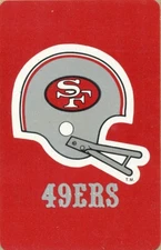 1970's HELMET San Francisco 49ERS PLAYlNG-CARD