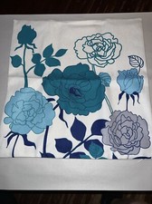 Set Of 2 Blue Roses Throw Pillow Covers 18.5    X 19   