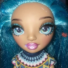 MGA 2020 Rainbow High Hali Capri Fashion Doll Blue Hair Eyelashes Clean EUC