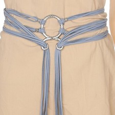 Medieval Women's Retro Knotted Dress with Waist Cinching and Belt Dressing New