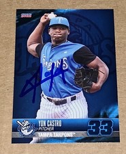 Yon Castro SIGNED 2022 Tampa Tarpons Card /1000 RC Auto Los Angeles Dodgers