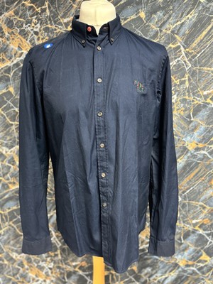 Paul Smith Herren Langarm Button Up T-Shirt Navy Gr. M DEFEKT (REFR13)