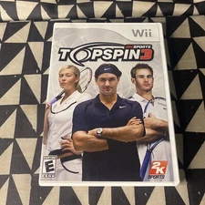 Top Spin 3 (Nintendo Wii, 2008) TopSpin Tennis Game Complete 2k Sports Nintendo