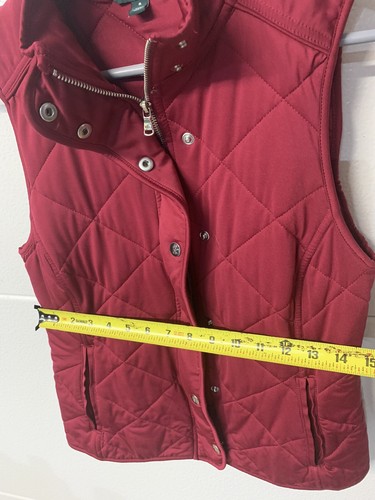 Polo Ralph Lauren Quilted Woman’s Red Vest, Pre-owned, Size Small - Picture 4 of 10
