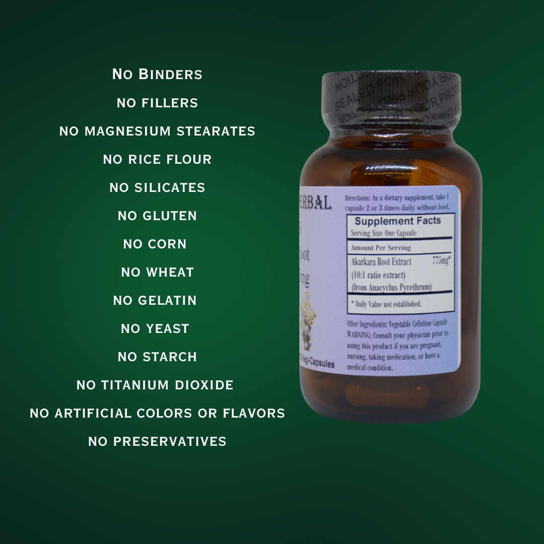 Extrait De Racine Akarkara Pyrethrum 10000mg – 90 Gélules (Amalthe) – Soutien Libido, énergie – Neuf