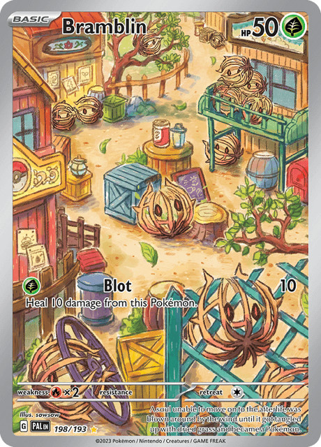Pokémon TCG Bramblin 198/193 Illustration Rare Paldea Evolved NM/M
