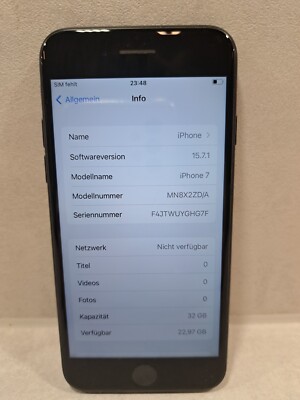 Apple iPhone 7 32 GB 4,7'' SIM-Free schwarz A1778 B