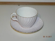 Adderley Bone China Vintage Cup & saucer; Pale pink H897 England