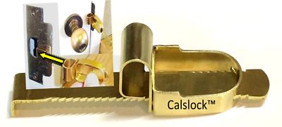 Calslock Portable Door Lock.Solid Brass Safe secure.Go's where you