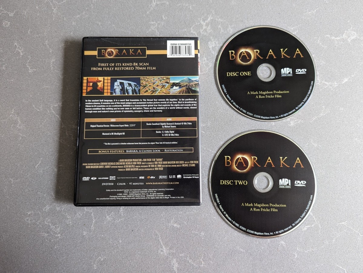 Baraka 2-Disc Special Edition DVD 8K Ultra Digital HD Baraka 2-Disc Special Edition DVD 8K Ultra Digital HD