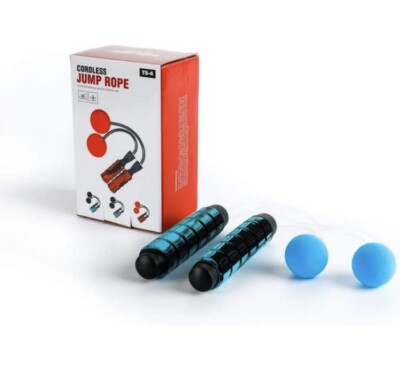 Ropeless Jump Rope and Exercise Resistance Band Set, Portable Travel TrainingKit