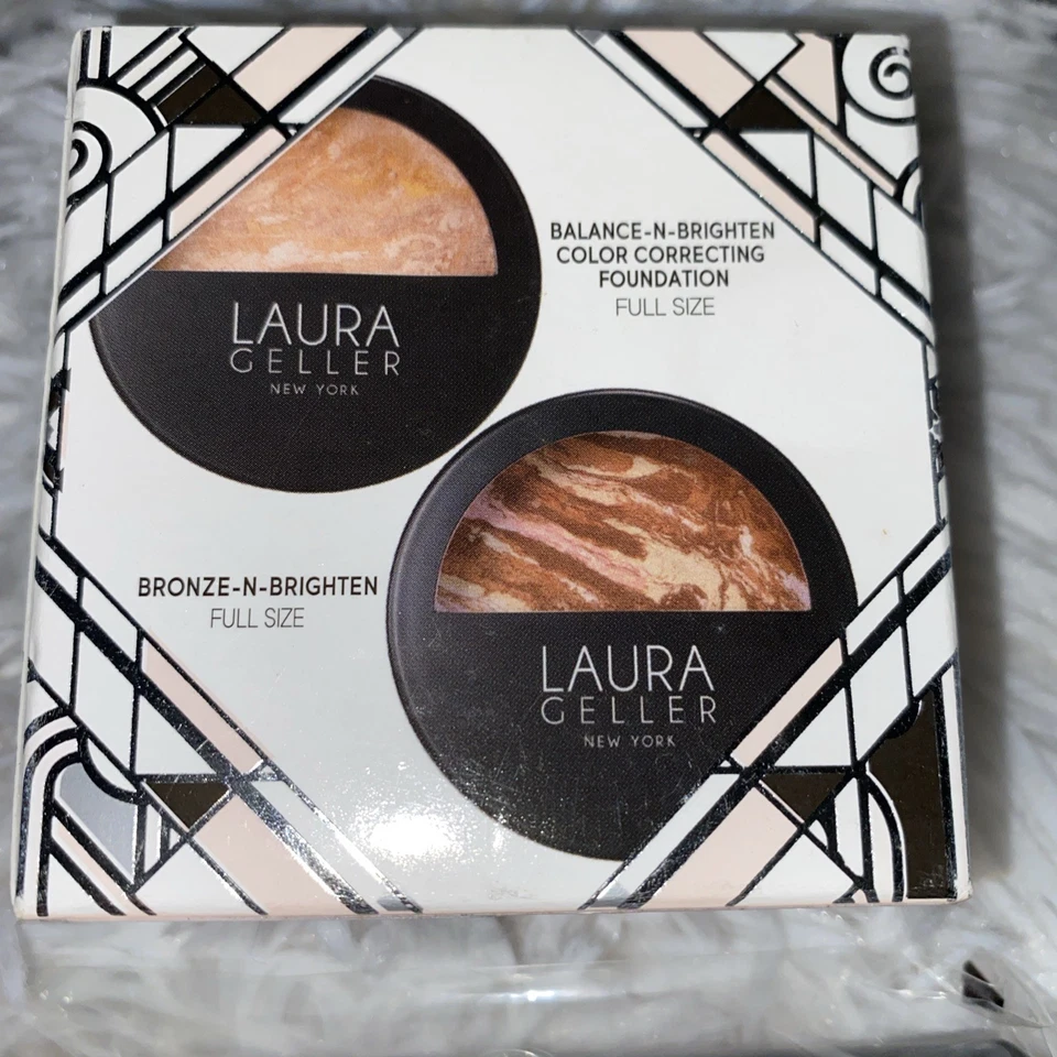 Laura Geller Baked Bronze N Brighten Bronzer And Medium Foundation With Brush - Image 2 of 4