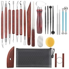 23PCS Clay Sculpting Tools Set Pottery Ceramic Polymer Modeling Kit Supplies