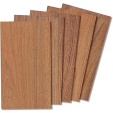 Teak Wood Sheets 1/8 inch Thick, 4x8 Solid Panel 8x4 inches, Dark Brown
