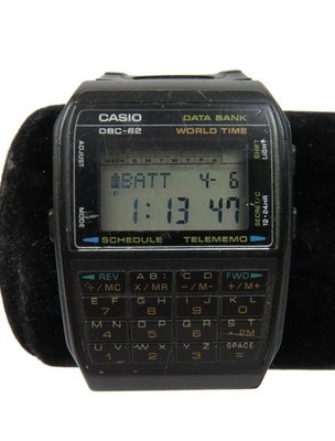 Casio 1985 Vintage DBC-62 Wrist Watch World Time Data Bank Calculator