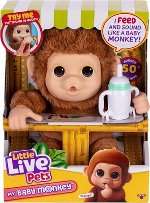 NEW Little Live Pets My Baby Monkey Mango Interactive Toy 50+ Sounds & Reactions