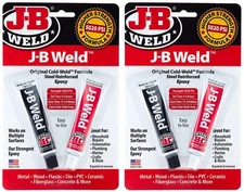J-B Weld 2 Pack Lot Original Cold Weld Formula Steel Reinforced Two Part Epoxy
