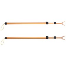 2 Pcs Adjustable Clothes Drying Telescopic Pole Closet Rod for Ceiling