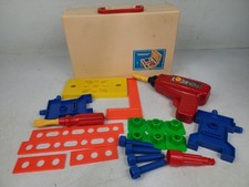 Vintage Tuff Stuff Tool Kit Blue Box Drill Set Mattel Toys